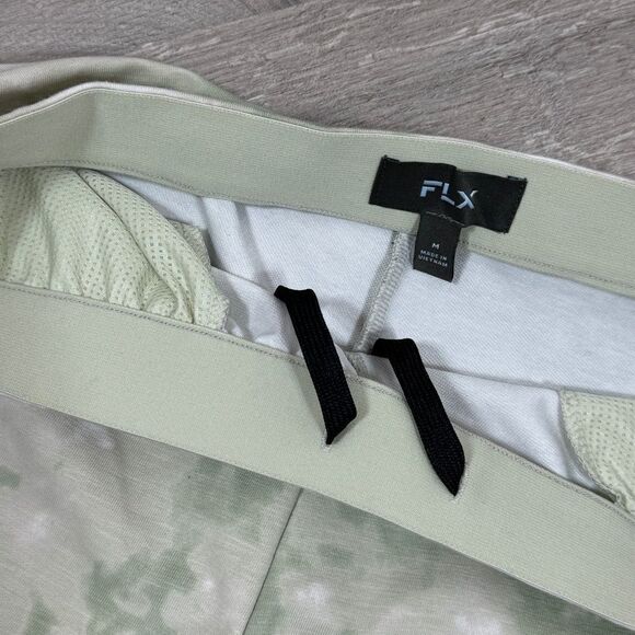 FLX Tie Dye Knit Leisure Shorts Sage Mint Green Medium - Picture 7 of 11